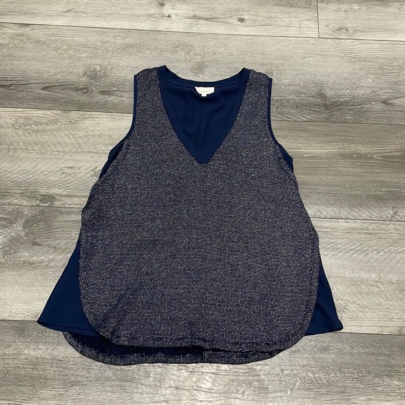 Deletta Tops - Anthropologie Deletta Layered Lila Tank‎ Navy Small